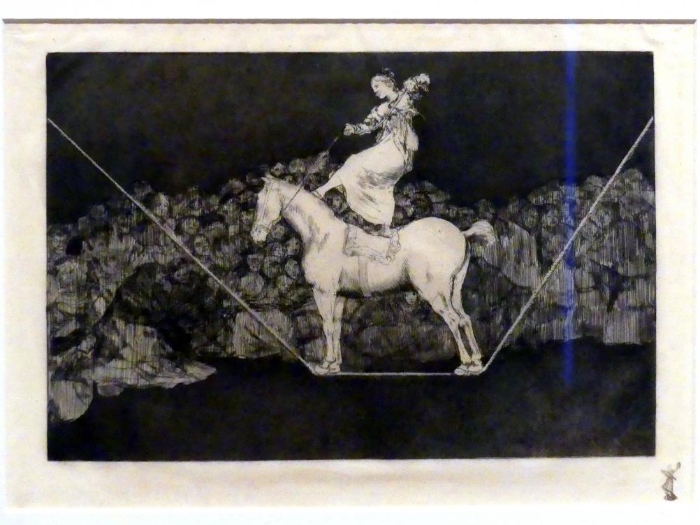 Francisco de Goya (Francisco José de Goya y Lucientes) (1779–1820), Präzise Torheit, auch: eine Zirkuskönigin, Berlin, Sammlung Scharf-Gerstenberg, Erdgeschoß, Saal 1, um 1815–1824, Bild 2/3
