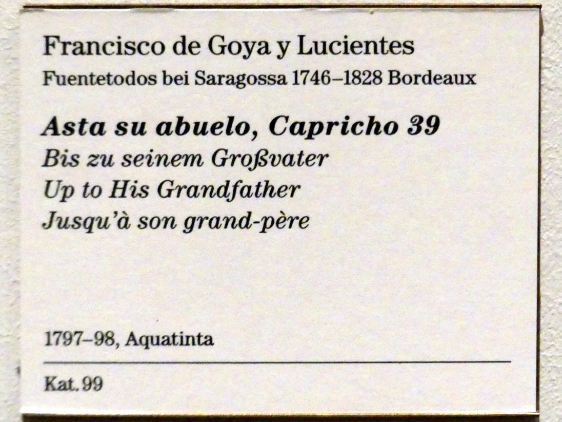 Francisco de Goya (Francisco José de Goya y Lucientes) (1779–1820), Bis zu seinem Großvater, Berlin, Sammlung Scharf-Gerstenberg, Erdgeschoß, Saal 1, 1797–1798, Bild 3/3