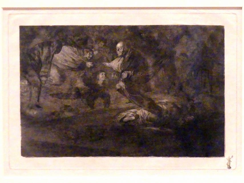 Francisco de Goya (Francisco José de Goya y Lucientes) (1779–1820), Gott schafft sie und sie schließen sich zusammen, auch: Gespenstische Torheit, Berlin, Sammlung Scharf-Gerstenberg, Erdgeschoß, Saal 1, um 1815–1824, Bild 2/3