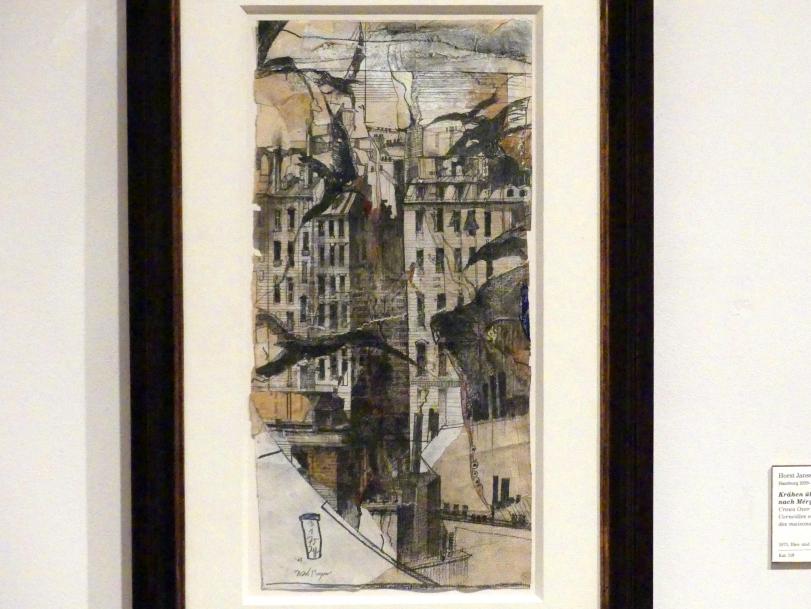 Horst Janssen (1975), Krähen über den Häusern - nach Méryon, Berlin, Sammlung Scharf-Gerstenberg, Erdgeschoß, Saal 3, 1975, Bild 2/3