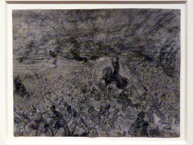 James Ensor (1880–1925), Josua unterbricht den Lauf der Sonne, Berlin, Sammlung Scharf-Gerstenberg, Erdgeschoß, Saal 3, 1885, Bild 2/3