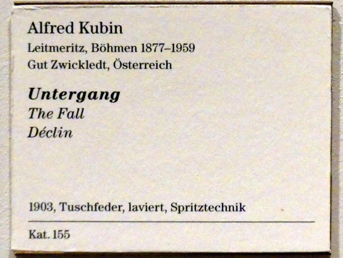 Alfred Kubin (1903–1905), Untergang, Berlin, Sammlung Scharf-Gerstenberg, Erdgeschoß, Saal 5, 1903, Bild 3/3