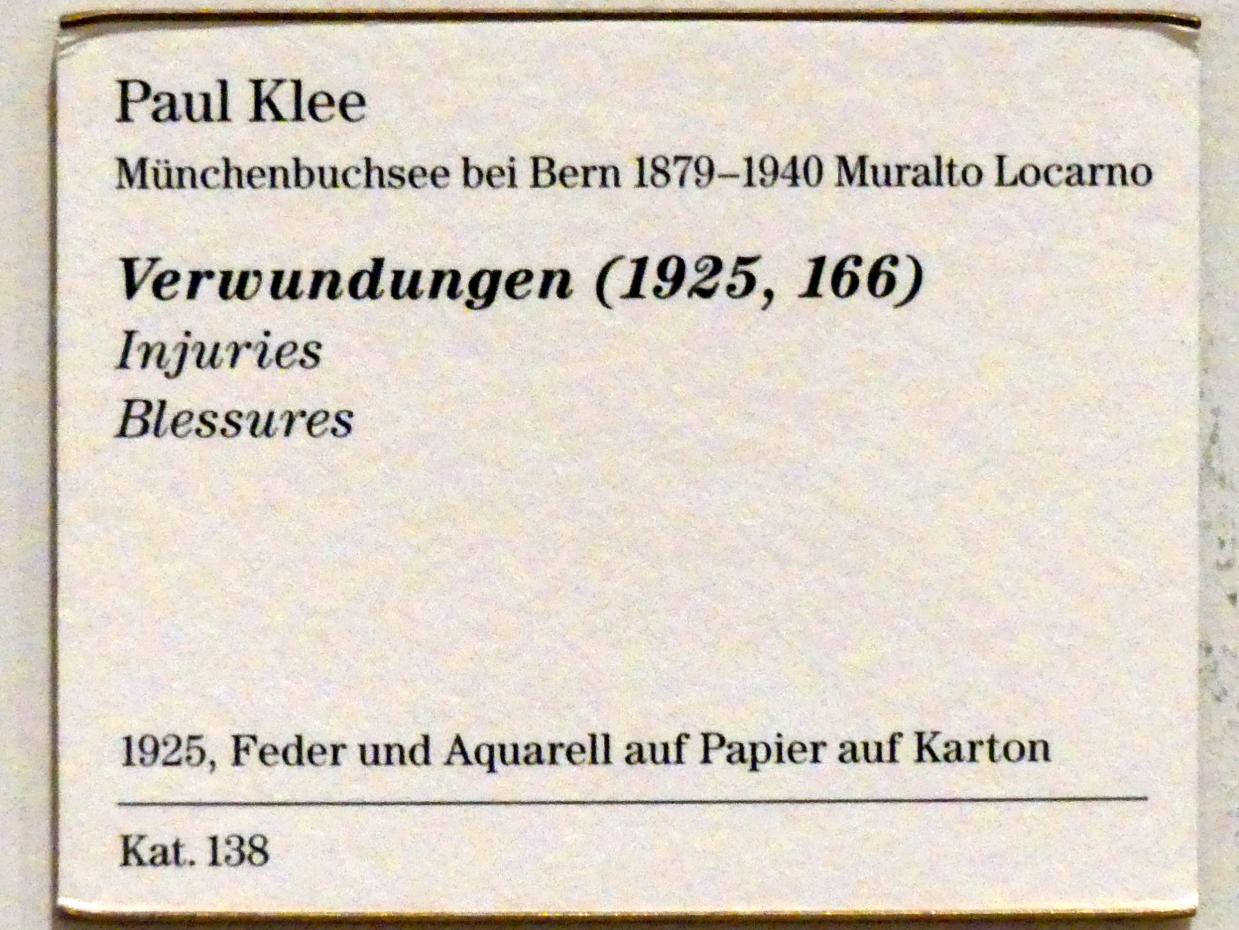 Paul Klee (1904–1940), Verwunderungen (1925, 166), Berlin, Sammlung Scharf-Gerstenberg, Obergeschoß, Saal 8, 1925, Bild 3/3