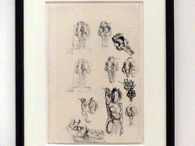 Salvador Dalí (1924–1965), Studie zu "Außenbezirk der paranoisch-kritischen Stadt", Berlin, Sammlung Scharf-Gerstenberg, Obergeschoß, Saal 9, 1935, Bild 2/3