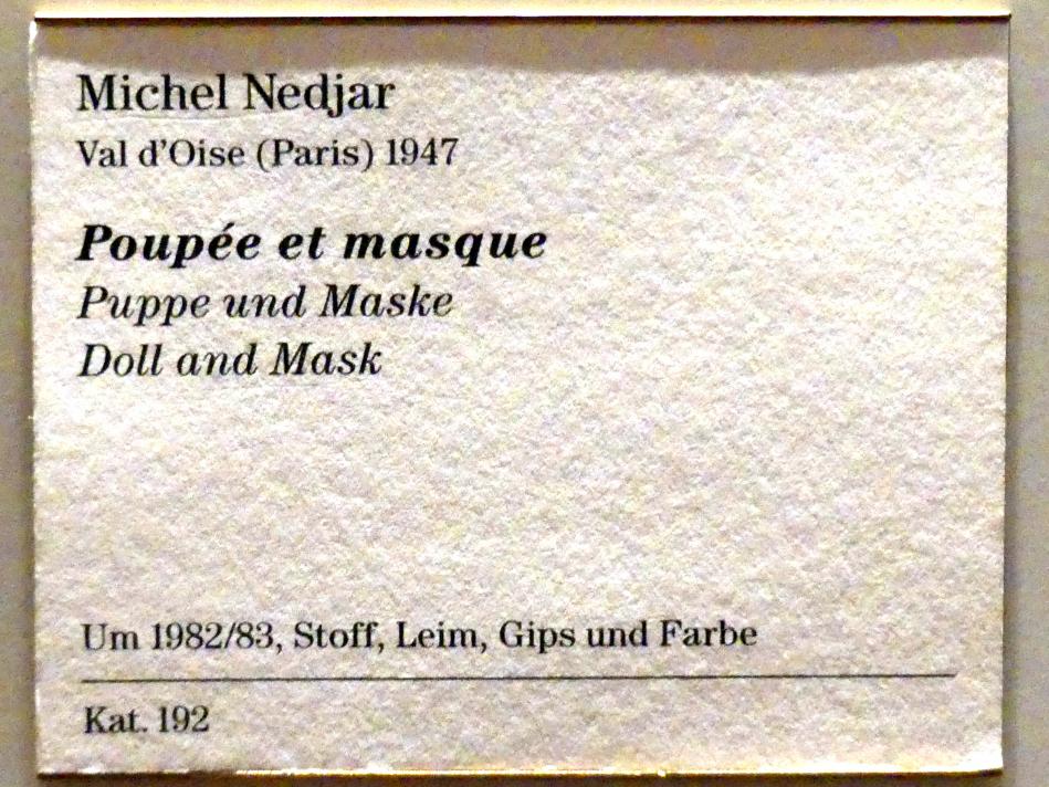 Michel Nedjar (1982), Puppe und Maske, Berlin, Sammlung Scharf-Gerstenberg, Obergeschoß, Saal 11, um 1982–1983, Bild 4/4