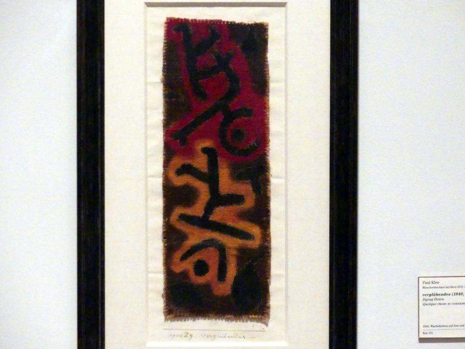 Paul Klee (1904–1940), verglühendes (1940, 19), Berlin, Sammlung Scharf-Gerstenberg, Obergeschoß, Saal 13, 1940, Bild 2/3