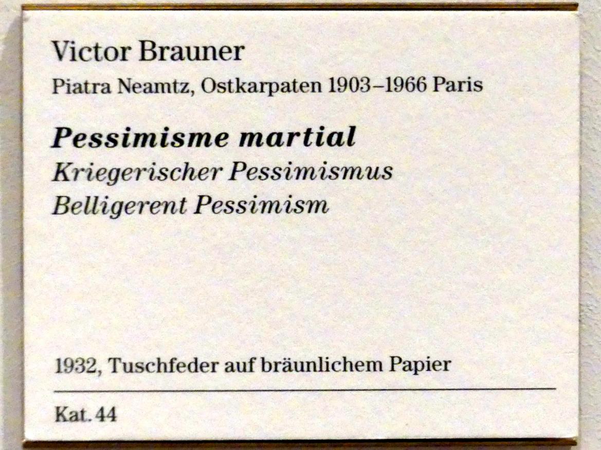 Victor Brauner (1930–1963), Kriegerischer Pessimismus, Berlin, Sammlung Scharf-Gerstenberg, Obergeschoß, Saal 13, 1932, Bild 3/3