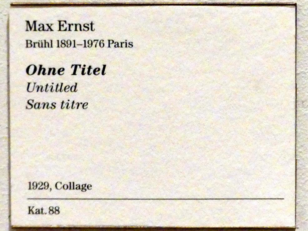 Max Ernst (1912–1970), Ohne Titel, Berlin, Sammlung Scharf-Gerstenberg, Obergeschoß, Saal 14, 1929, Bild 3/3