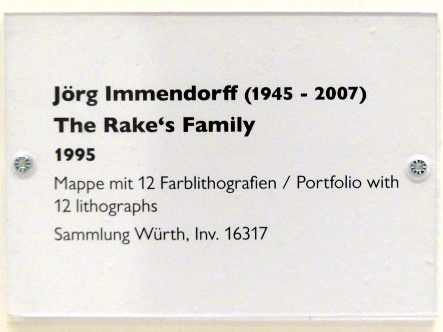 Jörg Immendorff (1965–2007), The Rake's Family, Schwäbisch Hall, Kunsthalle Würth, Ausstellung "Lust auf mehr" vom 30.09.2019 - 20.09.2020, Erdgeschoss, 1995, Bild 13/13
