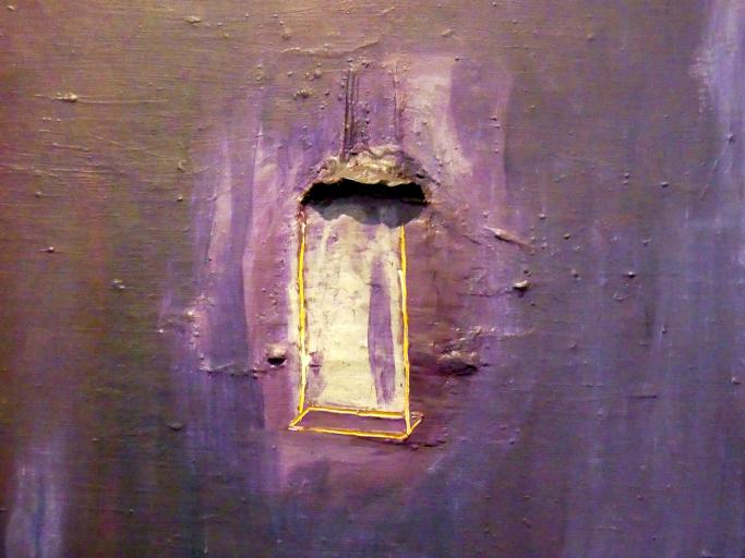 Julian Schnabel (1975–1990), Religious Painting (for Michael Tracy), Schwäbisch Hall, Kunsthalle Würth, Ausstellung "Lust auf mehr" vom 30.09.2019 - 20.09.2020, Erdgeschoss, 1975–1976, Bild 2/3