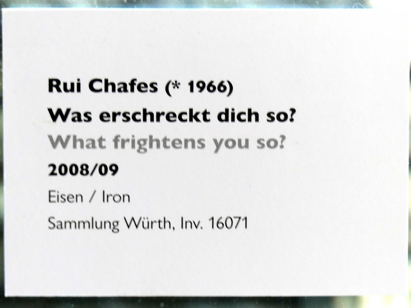Rui Chafes (2008), Was erschreckt dich so ?, Schwäbisch Hall, Kunsthalle Würth, Ausstellung "Lust auf mehr" vom 30.09.2019 - 20.09.2020, Erdgeschoss, 2008–2009, Bild 6/6