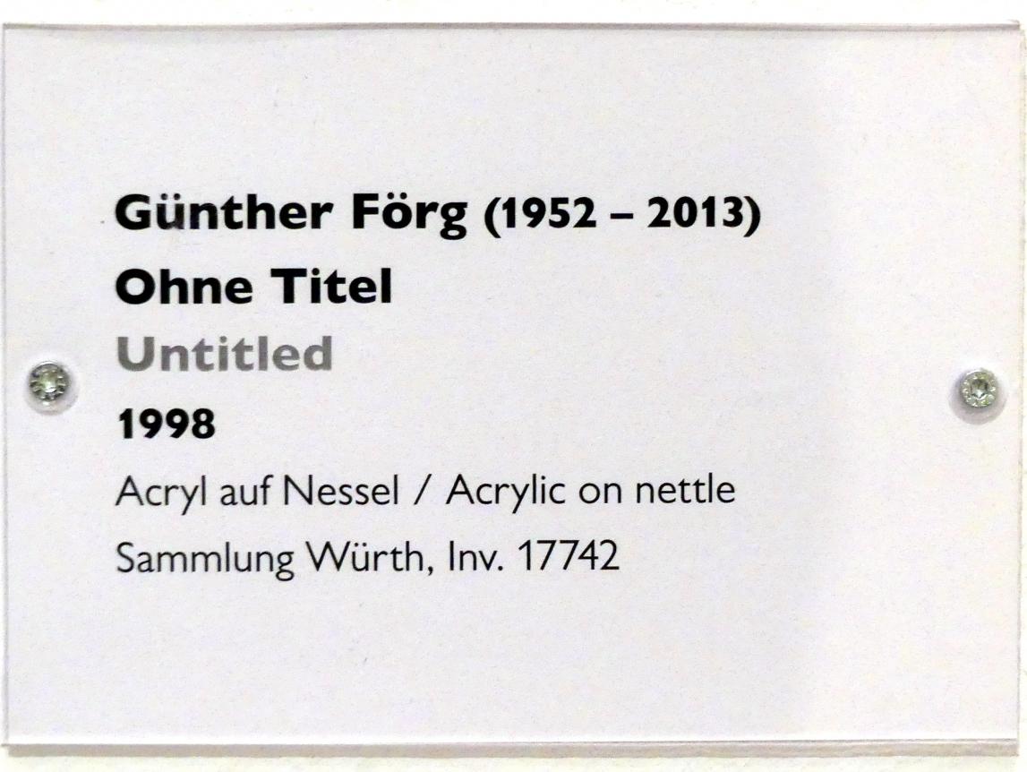 Günther Förg (1996–2001), Ohne Titel, Schwäbisch Hall, Kunsthalle Würth, Ausstellung "Lust auf mehr" vom 30.09.2019 - 20.09.2020, Erdgeschoss, 1998, Bild 2/2