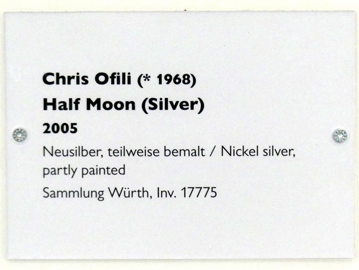 Chris Ofili (1992–2007), Half Moon (Silver), Schwäbisch Hall, Kunsthalle Würth, Ausstellung "Lust auf mehr" vom 30.09.2019 - 20.09.2020, Erdgeschoss, 2005, Bild 3/3