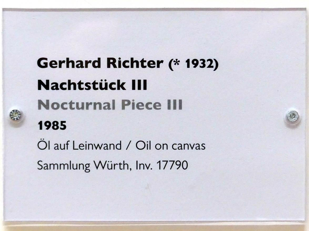 Gerhard Richter (1963–2020), Nachtstück III, Schwäbisch Hall, Kunsthalle Würth, Ausstellung "Lust auf mehr" vom 30.09.2019 - 20.09.2020, Obergeschoss, 1985, Bild 2/2