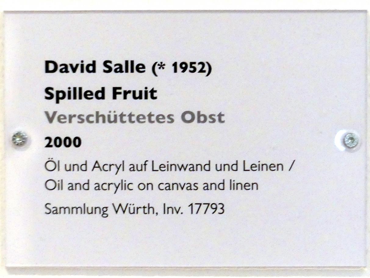 David Salle (1986–2006), Verschüttetes Obst, Schwäbisch Hall, Kunsthalle Würth, Ausstellung "Lust auf mehr" vom 30.09.2019 - 20.09.2020, Obergeschoss, 2000, Bild 2/2