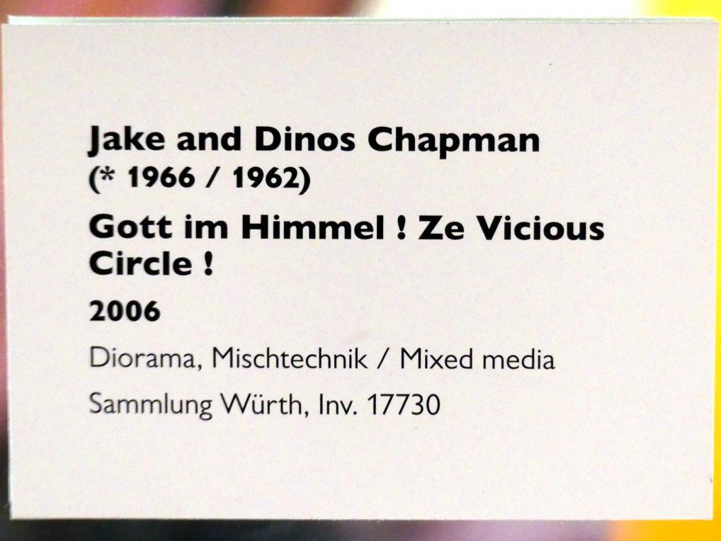 Jake und Dinos Chapman (1990–2006), Gott im Himmel ! Ze Vicious Circle !, Schwäbisch Hall, Kunsthalle Würth, Ausstellung "Lust auf mehr" vom 30.09.2019 - 20.09.2020, Obergeschoss, 2006, Bild 10/10