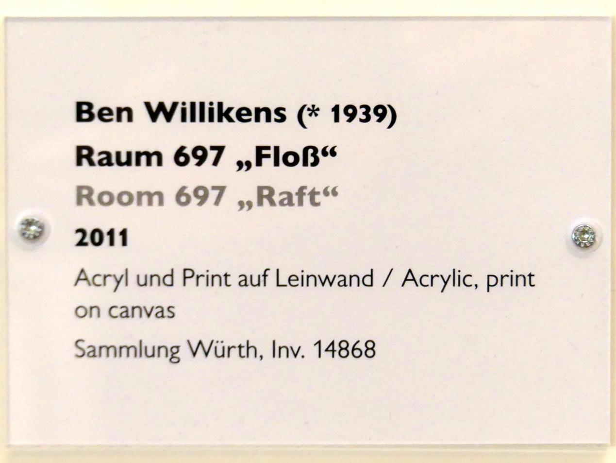 Ben Willikens (1974–2012), Raum 697 "Floß", Schwäbisch Hall, Kunsthalle Würth, Ausstellung "Lust auf mehr" vom 30.09.2019 - 20.09.2020, Obergeschoss, 2011, Bild 2/2
