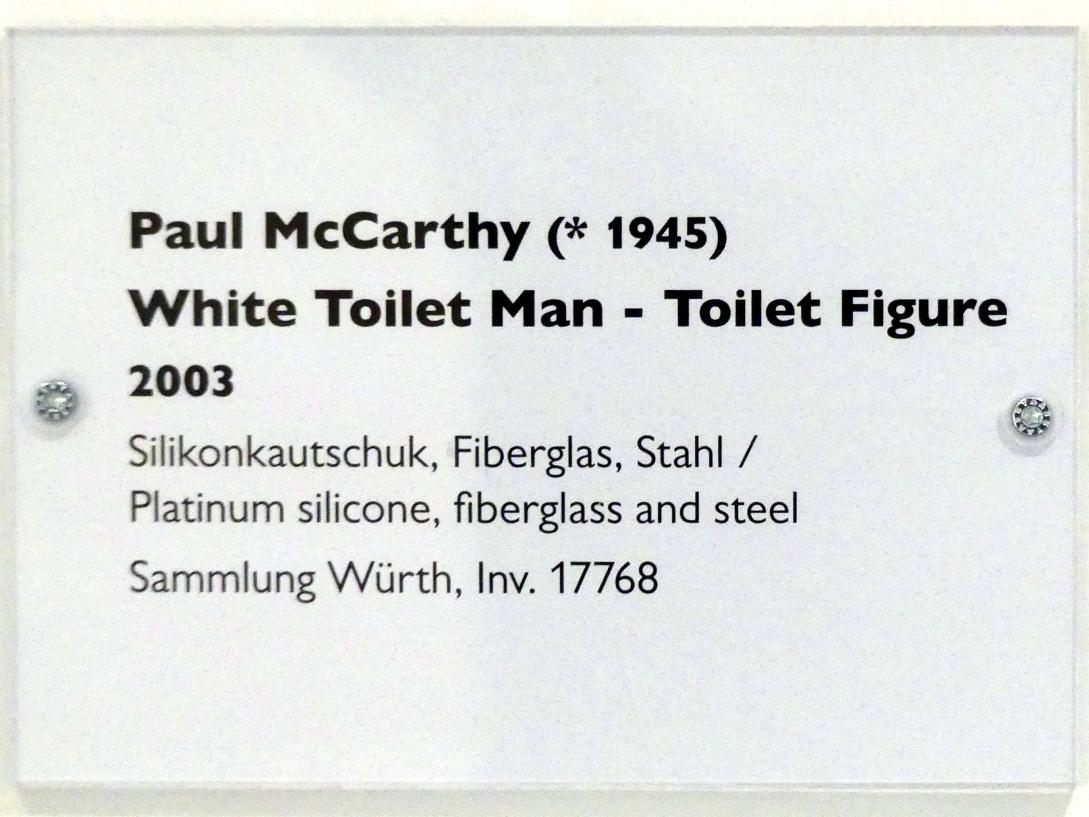Paul McCarthy (2003), White Toilet Man - Toilet Figure, Schwäbisch Hall, Kunsthalle Würth, Ausstellung "Lust auf mehr" vom 30.09.2019 - 20.09.2020, Erdgeschoss, 2003, Bild 6/6