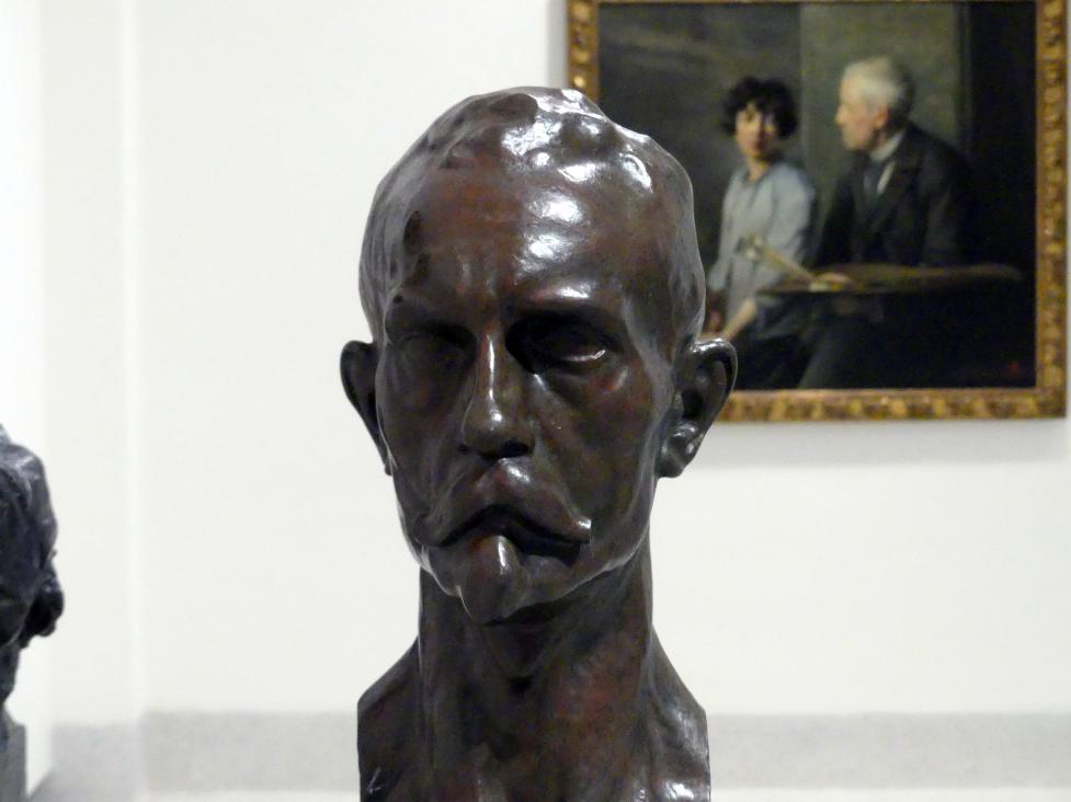 Ivan Meštrović (1913–1918), Büste des Bildhauers Bohumil Kafka, Prag, Nationalgalerie im Messepalast, Das lange Jahrhundert, Saal 1, vor 1914, Bild 3/4