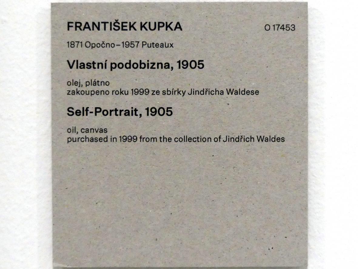 Karel Purkyně (1856–1861), Selbstporträt mit Palette und Pinsel, Prag, Nationalgalerie im Messepalast, Das lange Jahrhundert, Saal 1, 1856, Bild 2/2