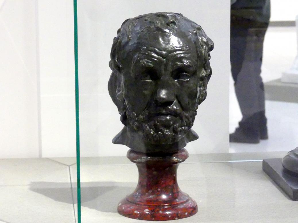 Auguste Rodin (1863–1917), Mann mit gebrochener Nase, Prag, Nationalgalerie im Messepalast, Das lange Jahrhundert, Saal 5, 1864, Bild 3/4