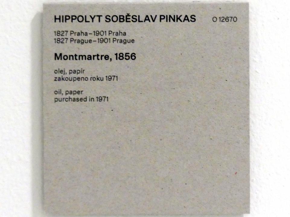 Soběslav Pinkas (1853–1863), Montmartre, Prag, Nationalgalerie im Messepalast, Das lange Jahrhundert, Saal 9, 1856, Bild 2/2