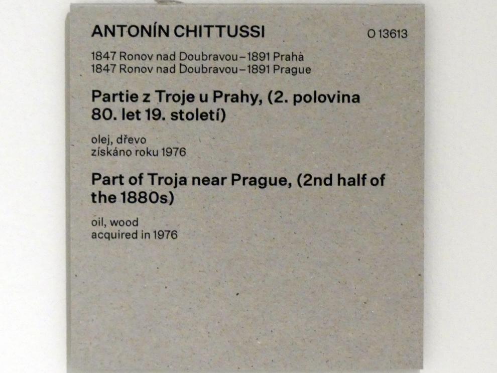 Antonín Chittussi (1881–1887), Teil von Troja bei Prag, Prag, Nationalgalerie im Messepalast, Das lange Jahrhundert, Saal 10, um 1885–1890, Bild 2/2