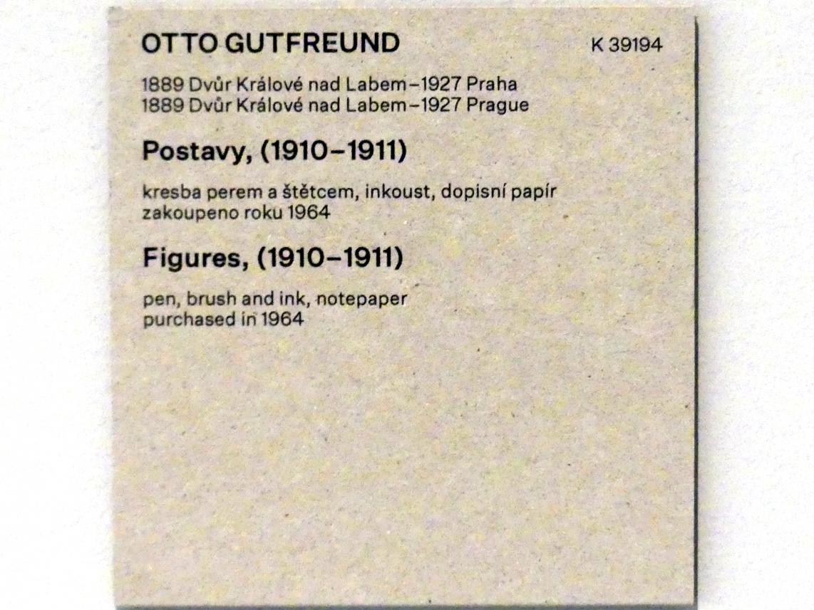 Otto Gutfreund (1910–1925), Figuren, Prag, Nationalgalerie im Messepalast, Das lange Jahrhundert, Saal 11, 1910–1911, Bild 2/2