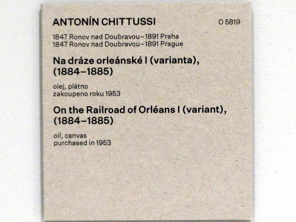 Antonín Chittussi (1881–1887), Auf der Orléans-Eisenbahn I (Variante), Prag, Nationalgalerie im Messepalast, Das lange Jahrhundert, Saal 16, 1884–1885, Bild 2/2
