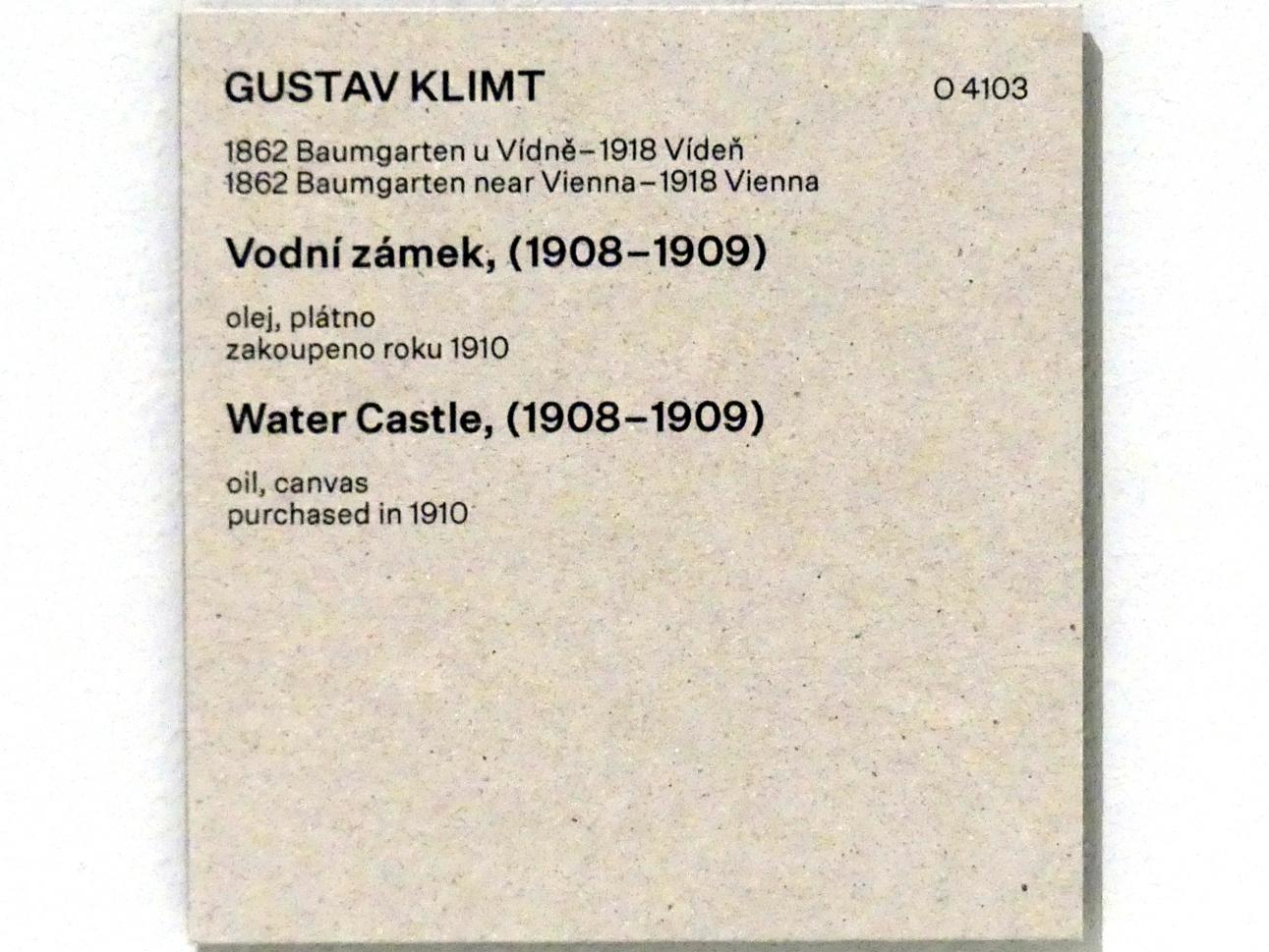 Gustav Klimt (1891–1917), Wasserschloss, Prag, Nationalgalerie im Messepalast, Das lange Jahrhundert, Saal 16, 1908–1909, Bild 2/2