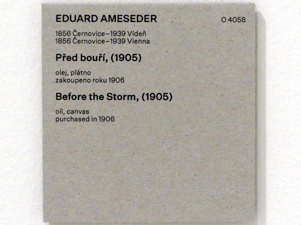 Eduard Ameseder: Vor dem Sturm, 1905, Bild 2/2