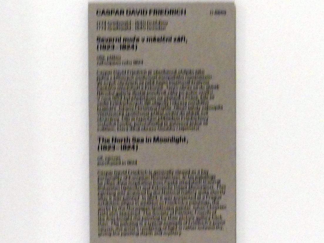 Caspar David Friedrich (1798–1836), Die Nordsee bei Mondschein, Prag, Nationalgalerie im Messepalast, Das lange Jahrhundert, Saal 20, 1823–1824, Bild 2/2