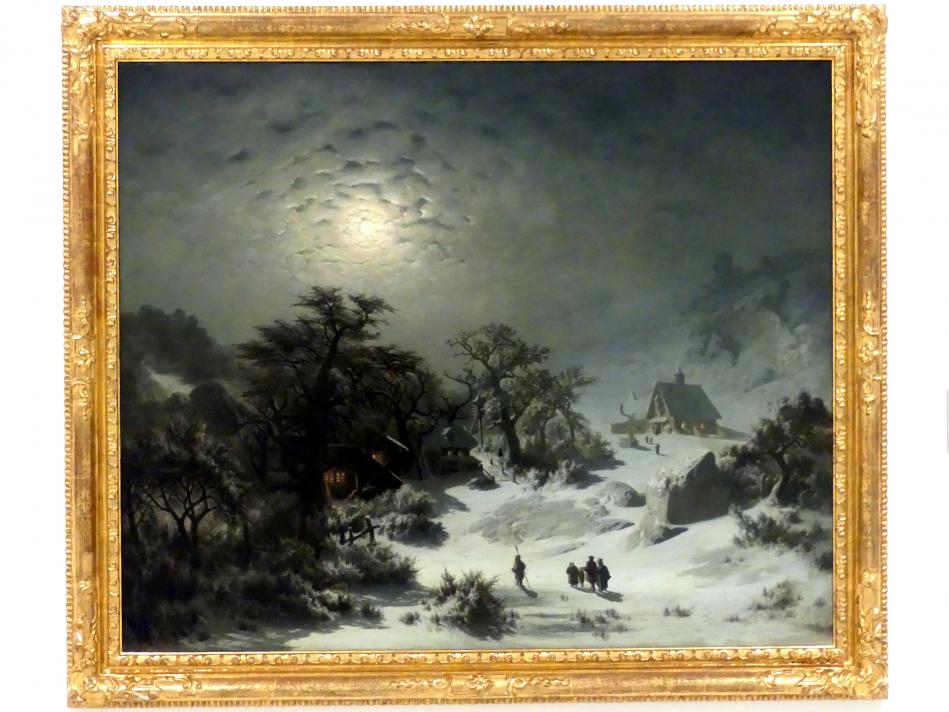 Adolf Kosárek: Winternacht, 1857