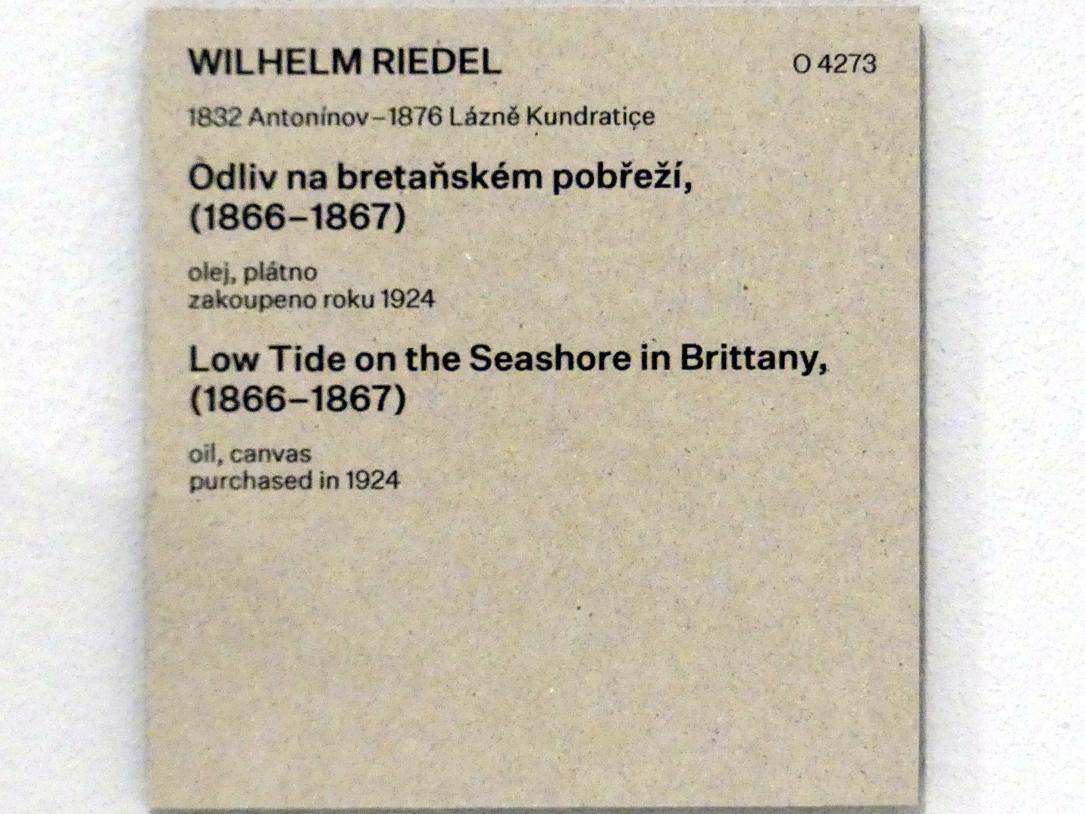 Wilhelm Riedel (1861–1873), Ebbe am Strand in der Bretagne, Prag, Nationalgalerie im Messepalast, Das lange Jahrhundert, Saal 21, 1866–1867, Bild 2/2