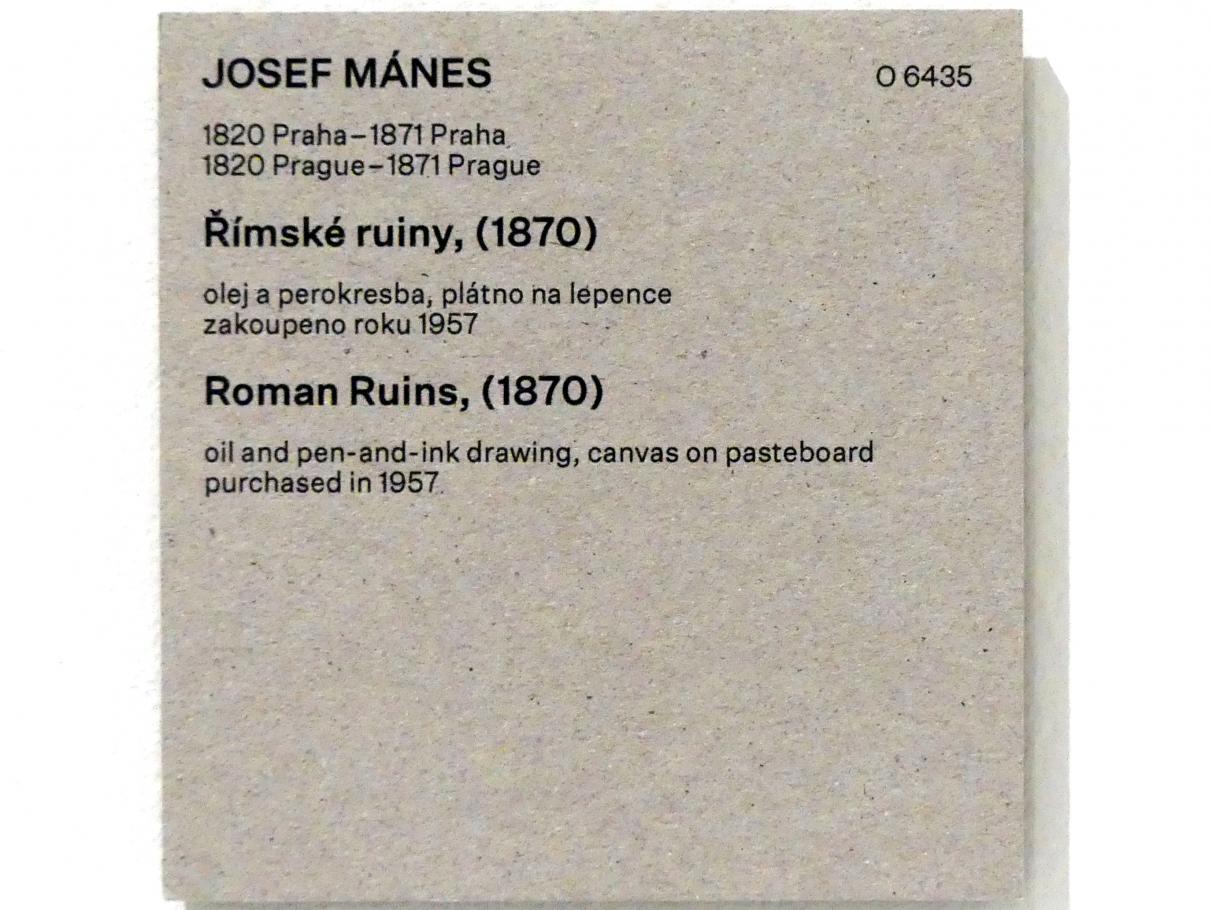 Josef Mánes (1845–1870), Römische Ruinen, Prag, Nationalgalerie im Messepalast, Das lange Jahrhundert, Saal 23, 1870, Bild 2/2