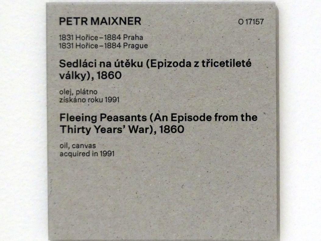 Petr Maixner (1860), Flüchtende Bauern (Episode aus dem 30-jährigen Krieg), Prag, Nationalgalerie im Messepalast, Das lange Jahrhundert, Saal 24, 1860, Bild 2/2