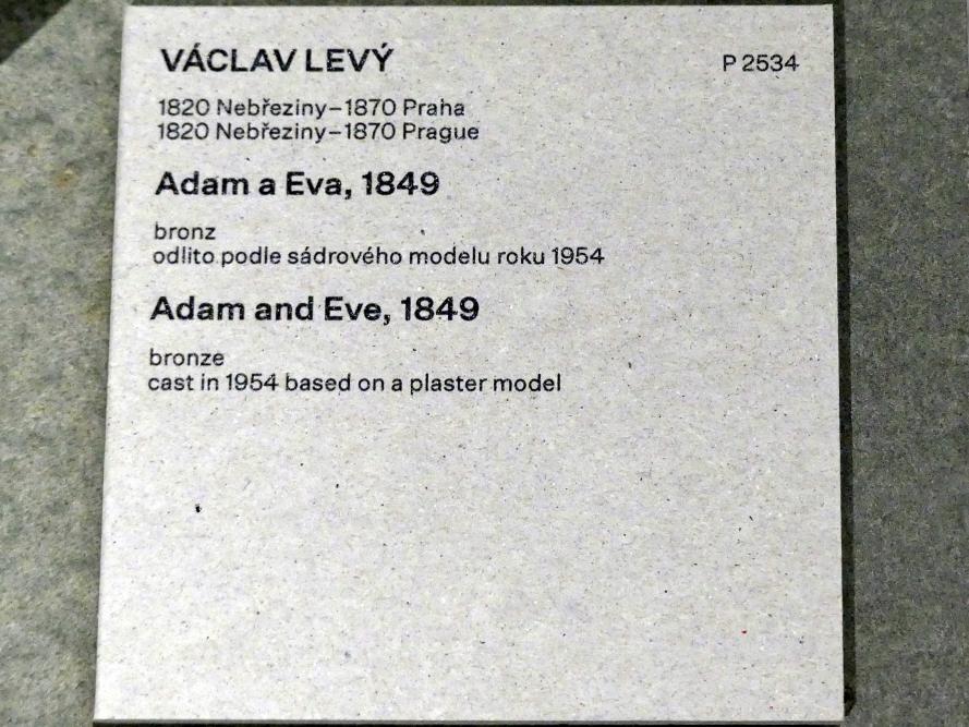 Václav Levý (1848–1849), Adam und Eva, Prag, Nationalgalerie im Messepalast, Das lange Jahrhundert, Saal 27, 1849, Bild 5/5