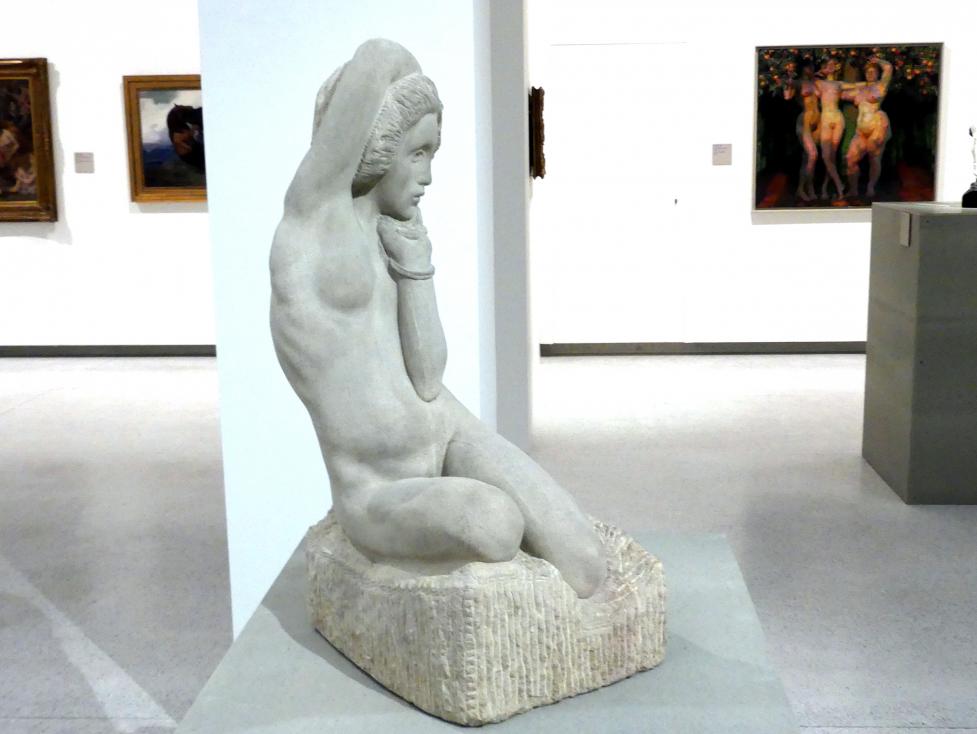 Jan Štursa (1904–1924), Melancholisches Mädchen, Prag, Nationalgalerie im Messepalast, Das lange Jahrhundert, Saal 28, 1906, Bild 3/5