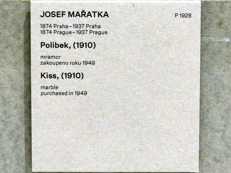 Josef Mařatka (1905–1925), Kuss, Prag, Nationalgalerie im Messepalast, Das lange Jahrhundert, Saal 29, 1910, Bild 4/4