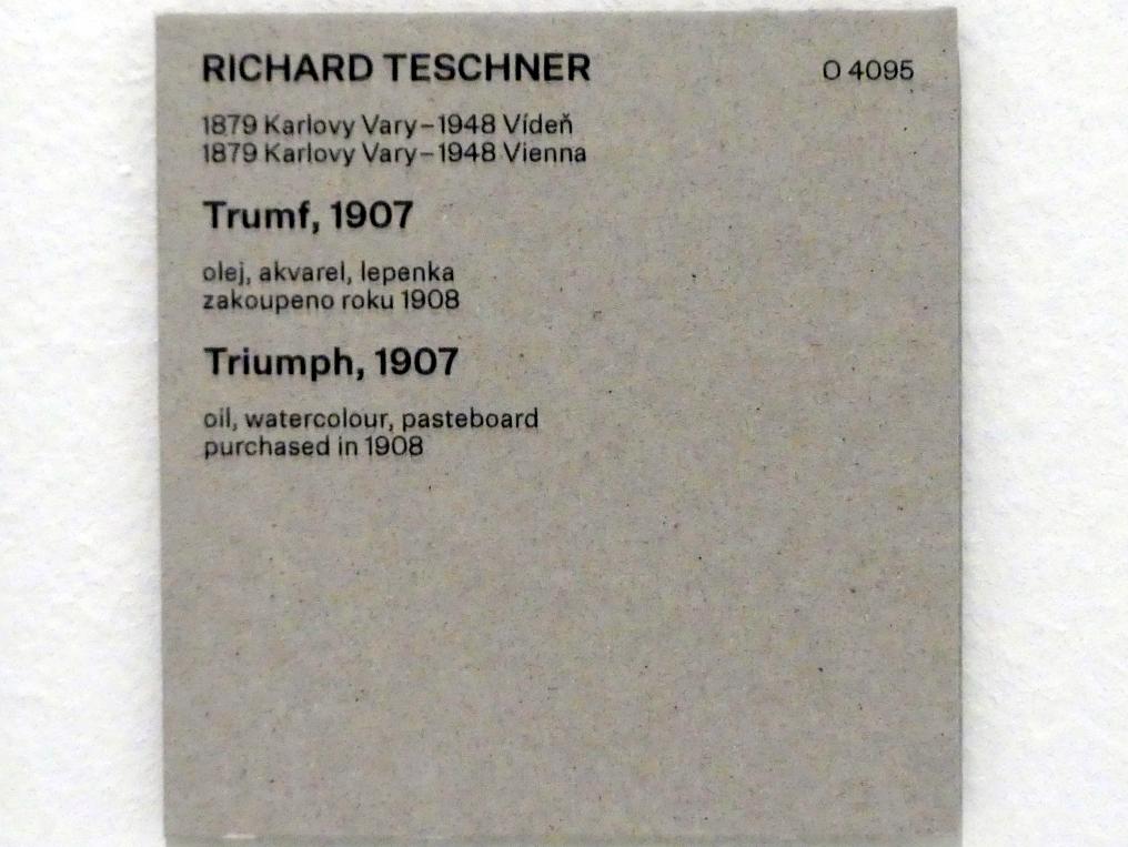 Richard Teschner (1907–1918), Trumpf, Prag, Nationalgalerie im Messepalast, Das lange Jahrhundert, Saal 32, 1907, Bild 2/2