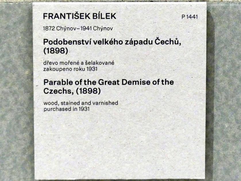 František Bílek (1897–1914), Gleichnis vom gewaltigen Untergang der Tschechen, Prag, Nationalgalerie im Messepalast, Das lange Jahrhundert, Saal 32, 1898, Bild 4/4