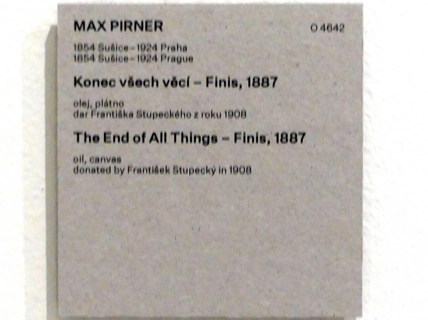 Maxmilián Pirner (1878–1895), Das Ende aller Dinge - Finis, Prag, Nationalgalerie im Messepalast, Das lange Jahrhundert, Saal 32, 1887, Bild 2/2