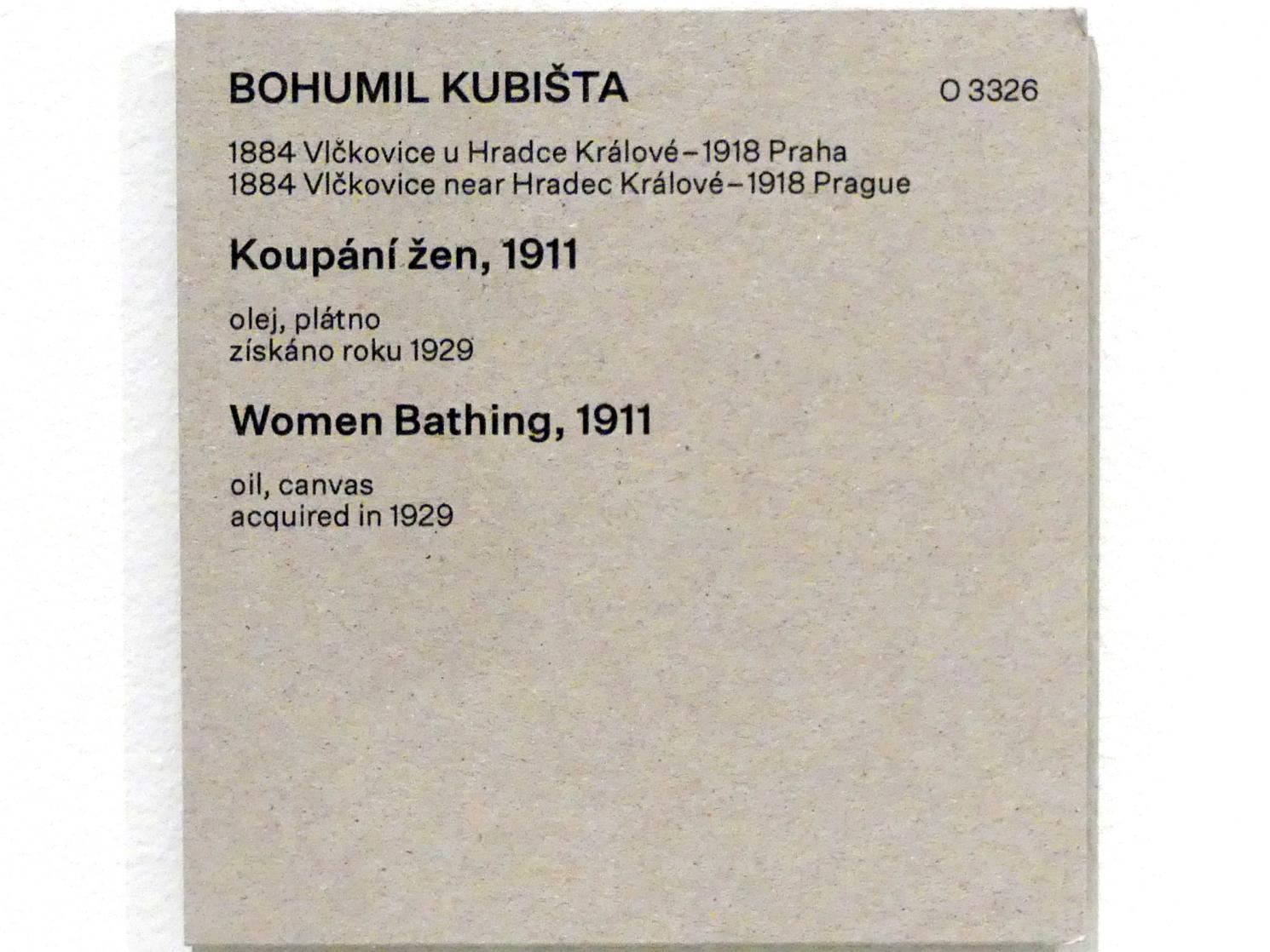 Bohumil Kubišta (1907–1915), Badende Frauen, Prag, Nationalgalerie im Messepalast, Das lange Jahrhundert, Saal 34, 1911, Bild 2/2