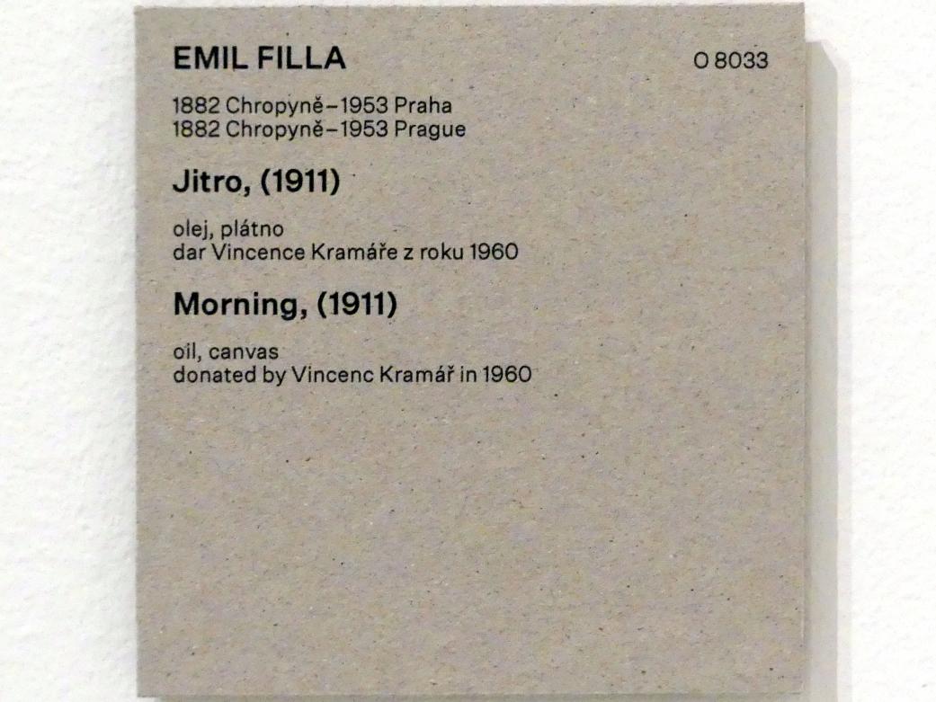 Emil Filla (1907–1938), Morgen, Prag, Nationalgalerie im Messepalast, Das lange Jahrhundert, Saal 34, 1911, Bild 2/2