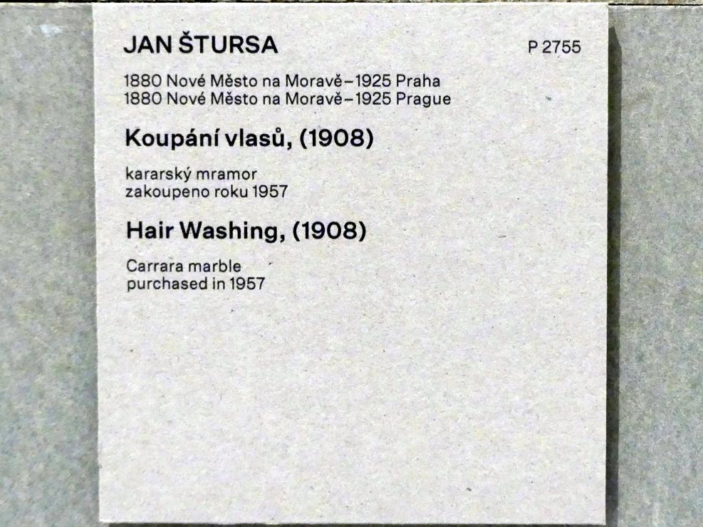Jan Štursa (1904–1924), Haarwaschen, Prag, Nationalgalerie im Messepalast, Das lange Jahrhundert, Saal 34, 1908, Bild 5/5
