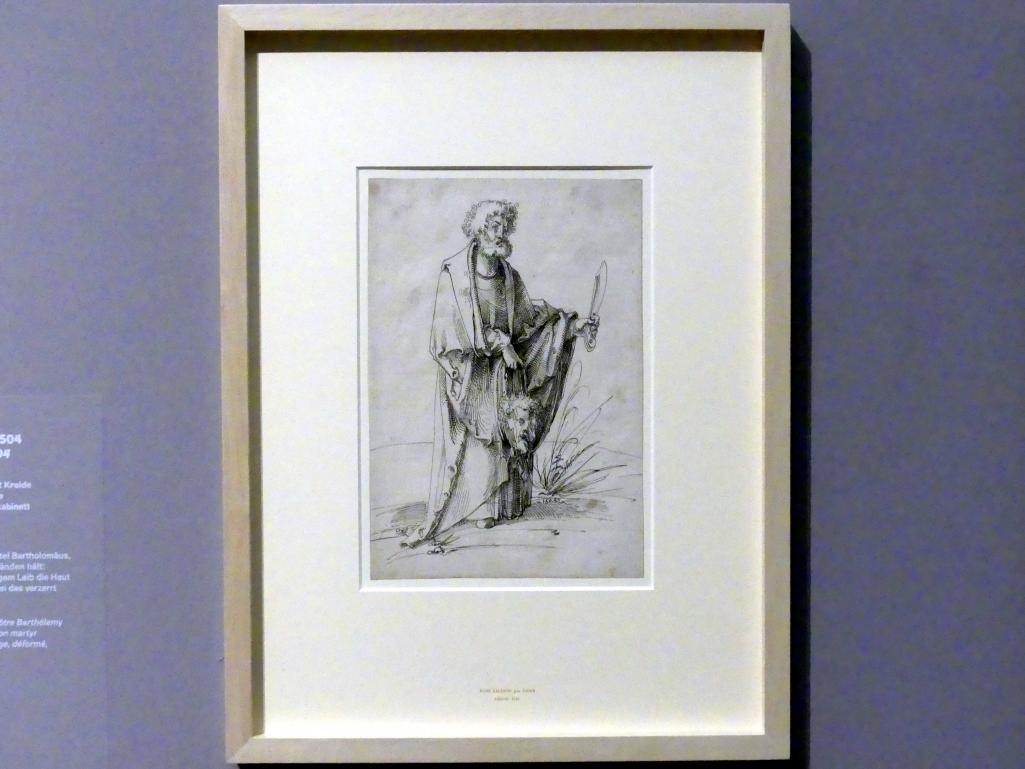 Hans Baldung Grien (1500–1544), Der Apostel Bartholomäus, Karlsruhe, Staatliche Kunsthalle, Ausstellung "Hans Baldung Grien, heilig | unheilig", Saal 1, 1504, Bild 2/3