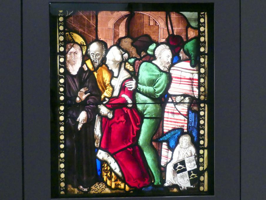 Hans Baldung Grien (1500–1544), Vier Scheiben aus der Kreuzgangverglasung des Nürnberger Karmeliterklosters, Nürnberg, ehem. Karmelitenkloster (1525 aufgelöst), jetzt Karlsruhe, Staatliche Kunsthalle, Ausstellung "Hans Baldung Grien, heilig | unheilig", Saal 1, um 1505–1507, Bild 4/5