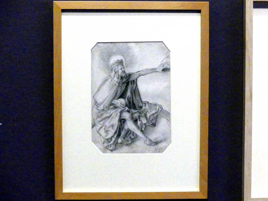 Hans Baldung Grien (Kopie) (1513–1600), Krönender Christus, Karlsruhe, Staatliche Kunsthalle, Ausstellung "Hans Baldung Grien, heilig | unheilig", Saal 4, 1513, Bild 2/3