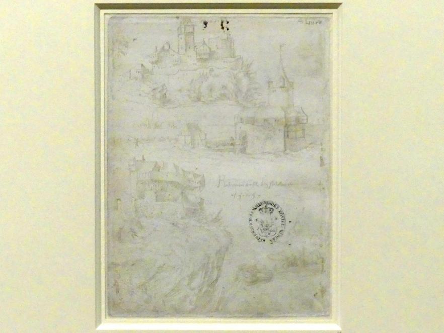 Hans Baldung Grien (1500–1544), Landschaftsstudien mit Burgen, Karlsruhe, Staatliche Kunsthalle, Ausstellung "Hans Baldung Grien, heilig | unheilig", Saal 5, 1514–1515, Bild 1/3