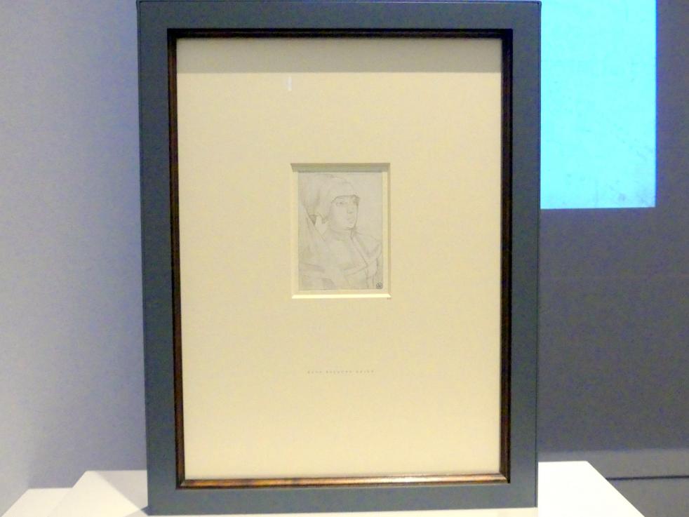 Hans Baldung Grien (1500–1544), Frau aus Hagenauer Geschlecht, Karlsruhe, Staatliche Kunsthalle, Ausstellung "Hans Baldung Grien, heilig | unheilig", Saal 5, um 1513–1515, Bild 2/3